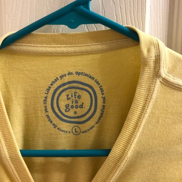 yellow life is good shirt - Picture 3 of 4